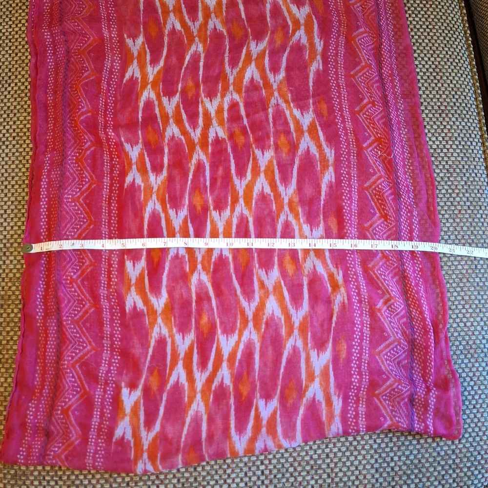 Vibrant Pink and Orange Infinity Scarf - Picture 6 of 10